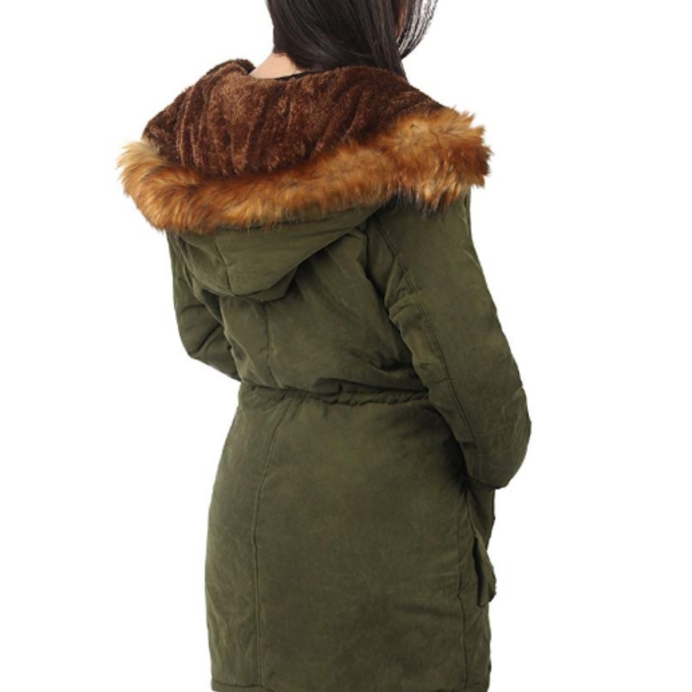 π₯Women's Hooded Parkas with Faux Fur Jacket - Picture 3 of 6